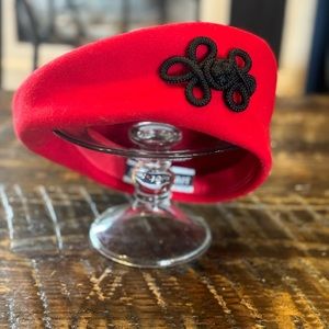 Vintage red wool hat.